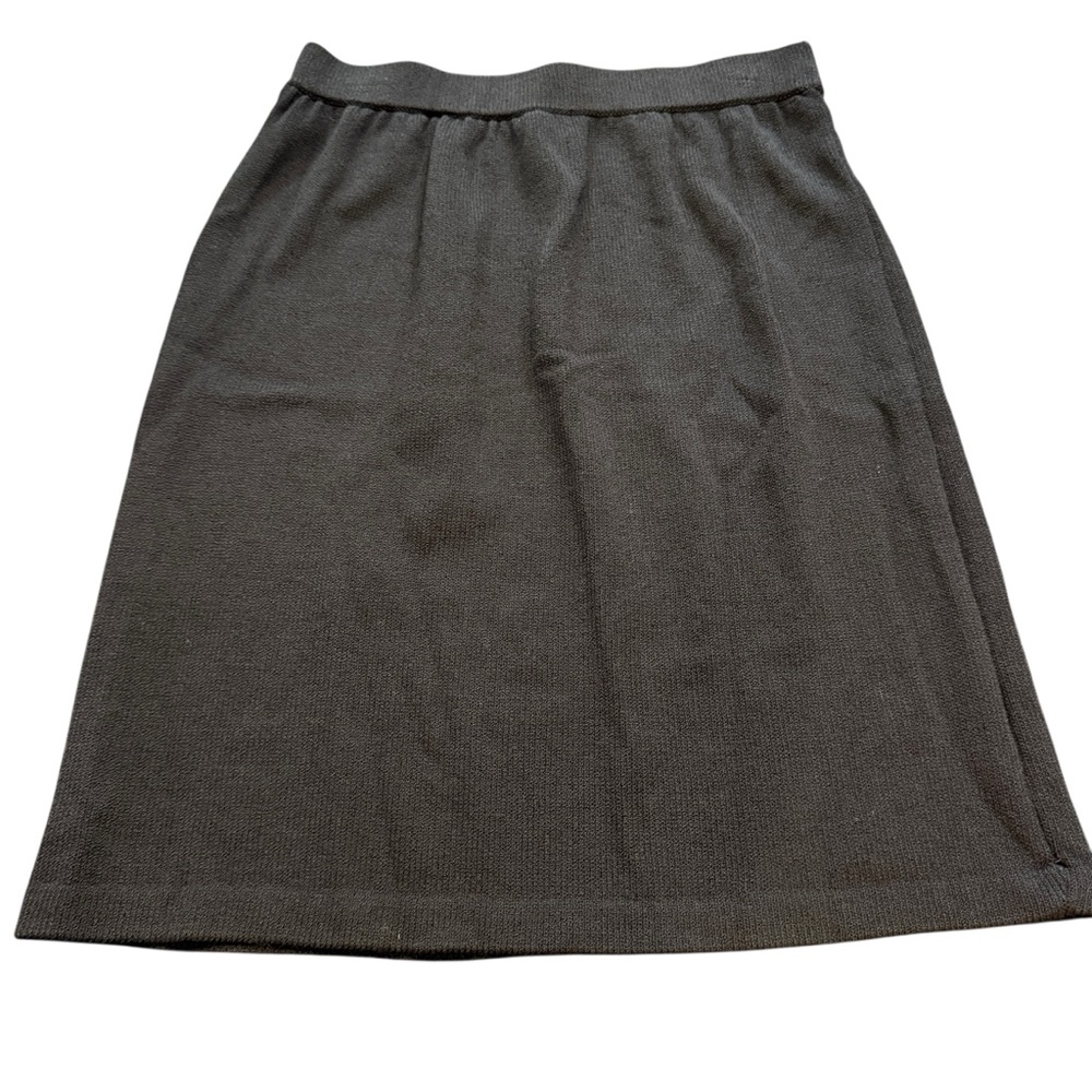 ST. JOHN BASICS SANTANA KNIT‎ SKIRT BLACK SIZE 12